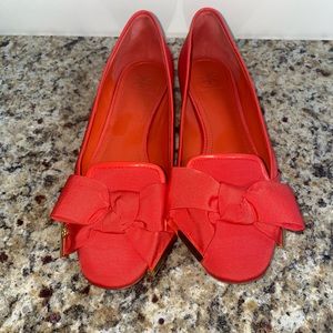 Orange Tory Burch Flats